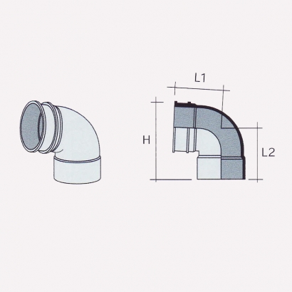 Besstem UPVC Rainwater Fittings Series 91° Bend