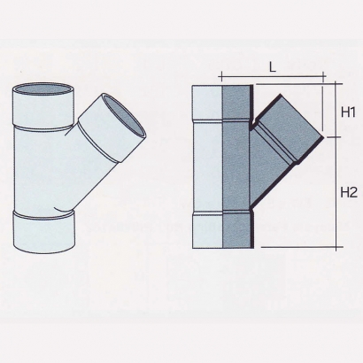 Besstem UPVC Rainwater Fittings Series 112° Equal Y Tee (One Spigot Tee)