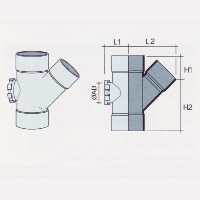 Besstem UPVC Rainwater Fittings Series 135° Unequal Y Tee