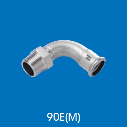 Hoto Press Fit Stainless Steel Fittings Series 90° Adaptor Elbow With Male Thread Type 1 90EM