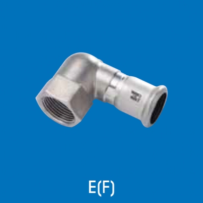 Hoto Press Fit Stainless Steel Fittings Series 90° Female Water Tap Elbow Short (Parallel Thread) EF