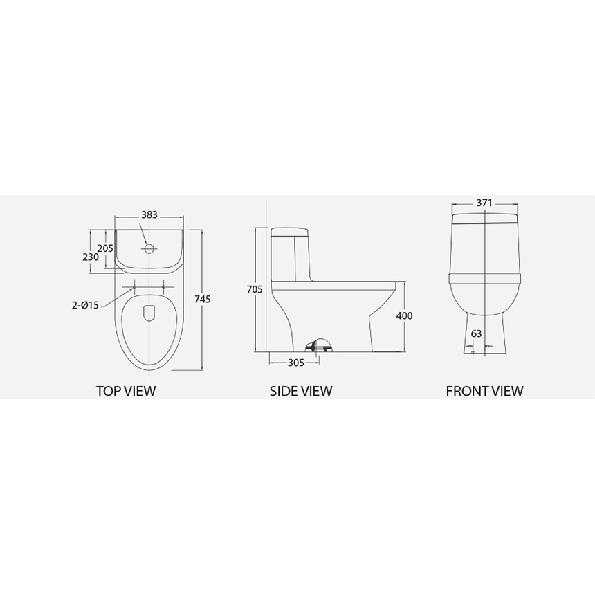 Econax One Piece Syphonic Wc C3312 Plumbing Supplier Malaysia